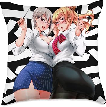 Japanese Beautiful Anime Lewd Waifus Otaku Weeb Cosplay Throw Pillow