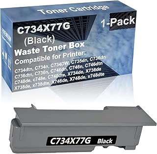 1-Pack Compatible High Capacity C746dn, C746n, C746dtn, C748de, c748e, C748dte Printer Waste Toner Container Box Replaceme...