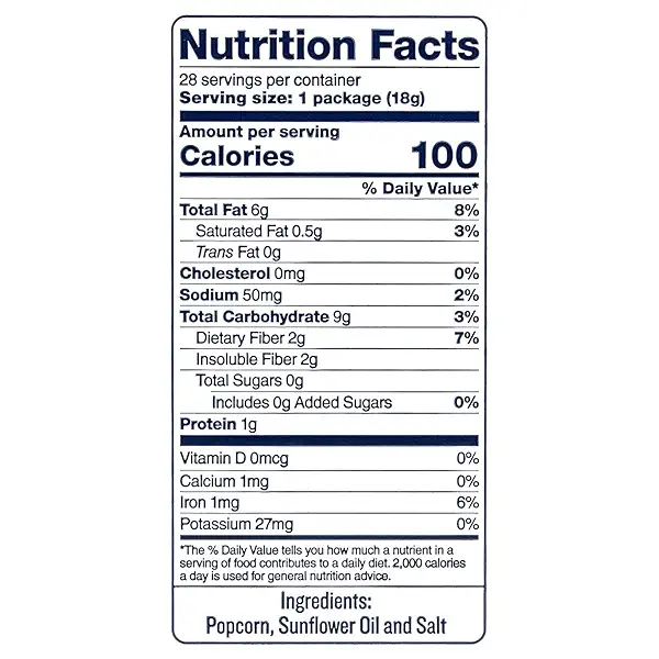 Skinny Pop Popcorn, 0.65 oz, 28-count 2