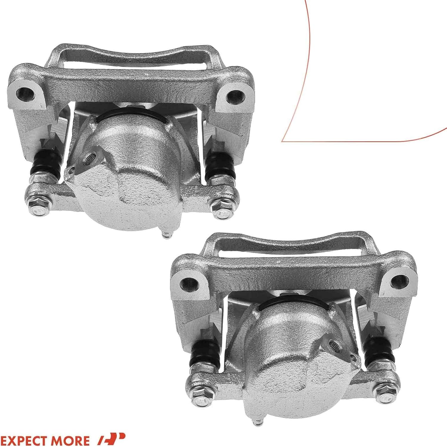 A-Premium Disc Brake Caliper Assembly with Bracket Compatible with Select Mazda Models - MX-5, MX-5 Miata 2006-2015, L4 2.0L - Front Driver and Passenger Side, 2-PC Set