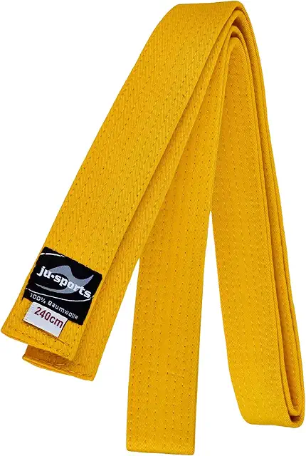 Weißer Budogürtel 4 cm breit - Anfänger Kampfsport Gürtel in gelb gurt