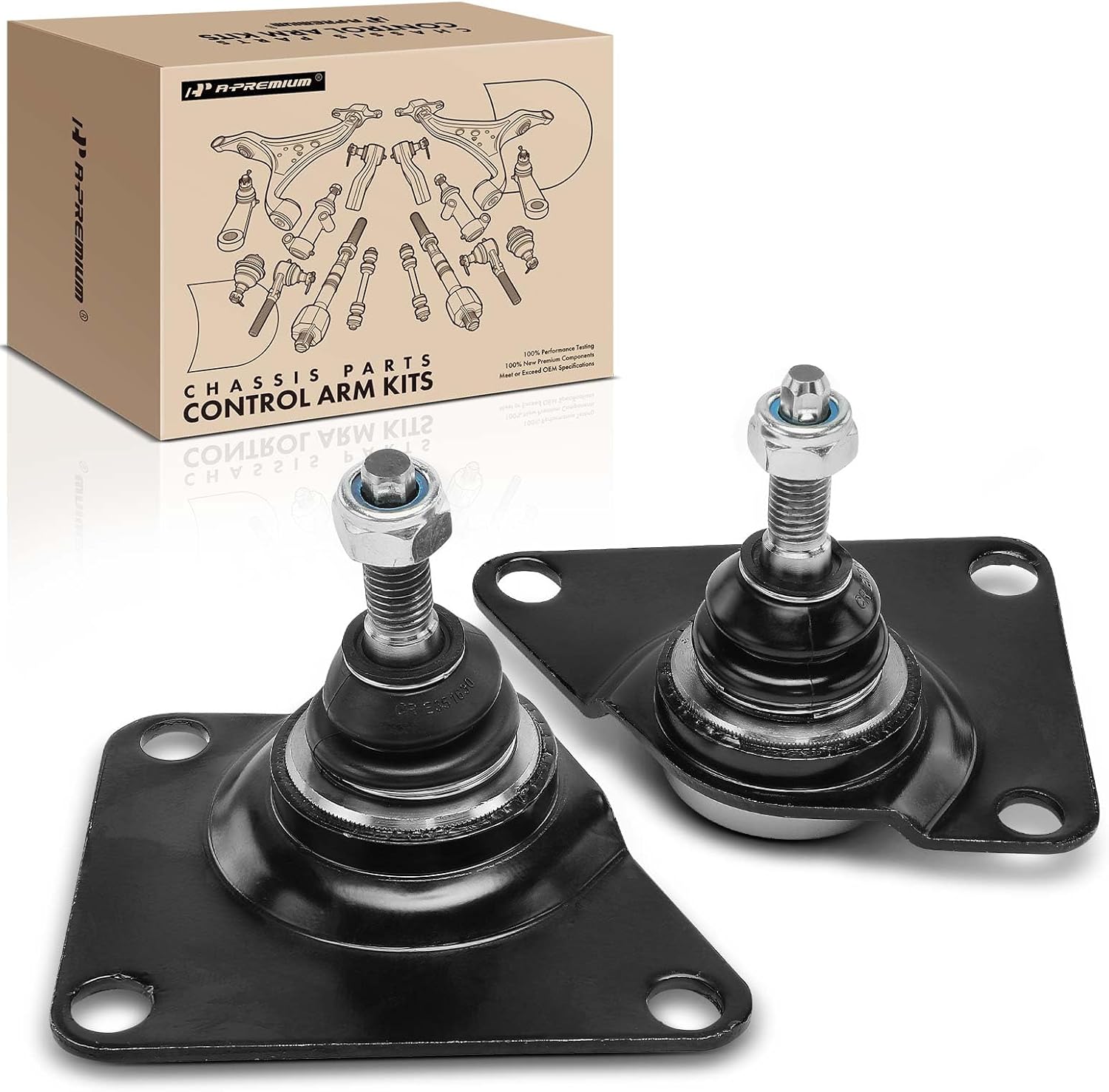 A-Premium 2 x Rear Upper Ball Joints, Compatible with Jeep WJ Series Grand Cherokee 1999-2004