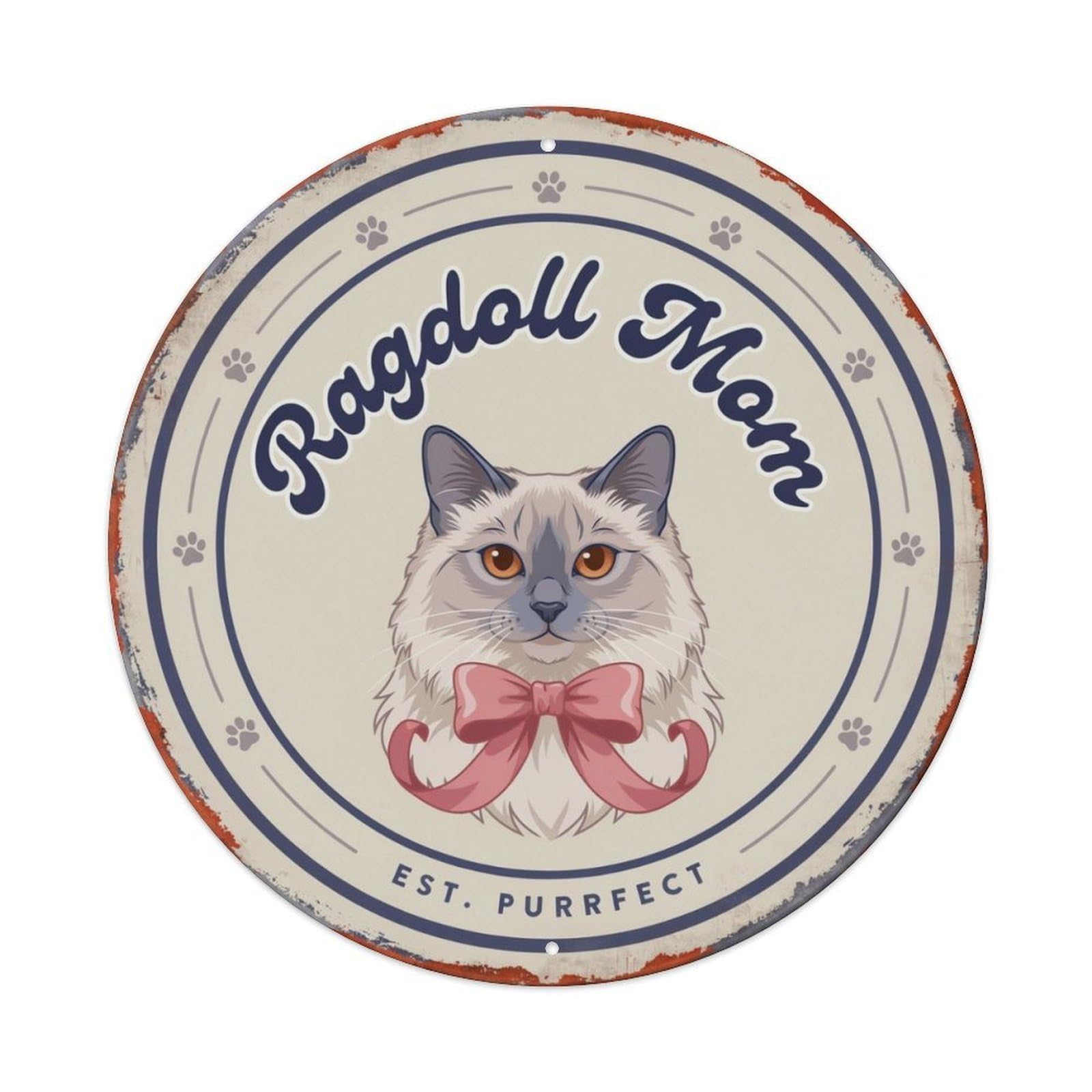 Ragdoll Mom Metal Tin Sign Plaque