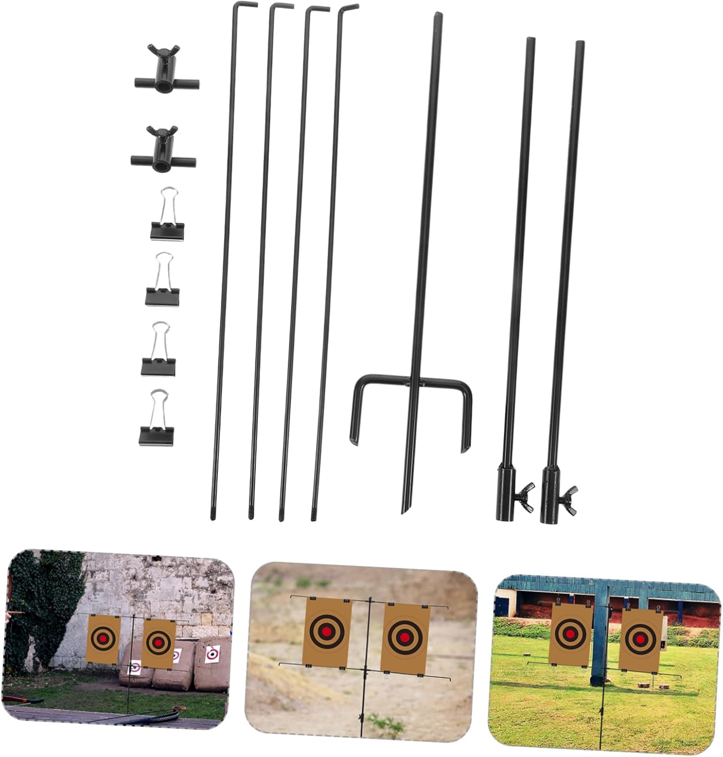 Adjustable Metal Stand for Paper Shooting Versatile and Portable Design for Outdoor and Range Use