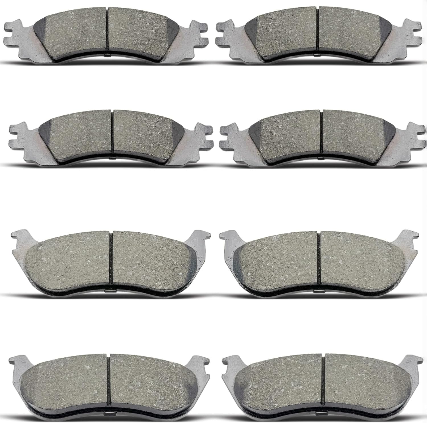 DYZJKWJW Ceramic Front and Rear Brake Pad Kit (8-piece) for 2006–2010 Ford Explorer / 2006–2010 Mercury Mountaineer