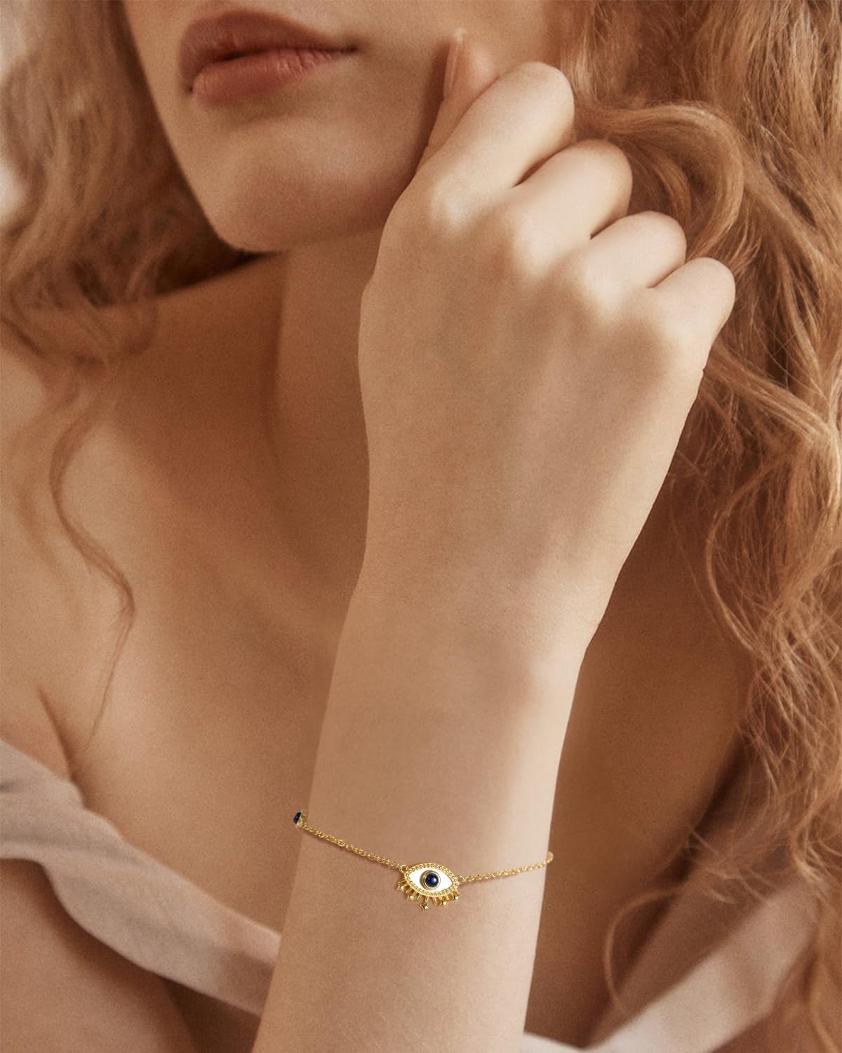 Gold Bracelets for Women: 925 Sterling Silver Moonstone Moon Phase Pearl Charm Link Bracelet,Boho Spiritual Jewelry Graduation Christmas Birthday Gift for Her Teens Mom Wife Girlfriend Daughter Sister - Image 2