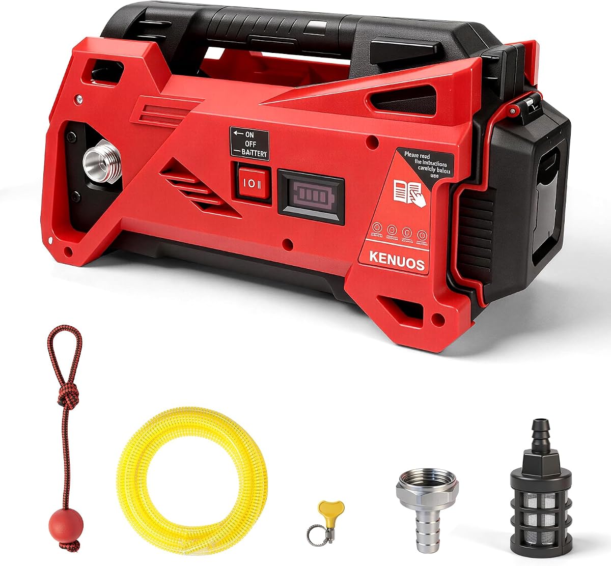 Cordless Water Transfer Pump Battery Operated Compatible with Milwaukee 18V-20V Battery (Tool Only),9.6GPM,75FT Max Head,Portable Transfer Pump for Pool Draining,Garden,Basement Drainage