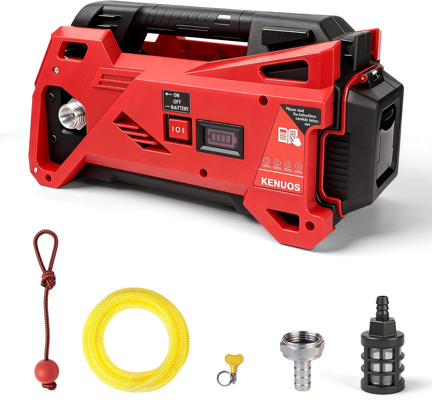 Brushless Water Transfer Pump Battery Operated Compatible with Milwaukee 18V-20V Battery (Tool Only),9.6GPM,75FT Max Head,Portable Transfer Pump for Pool Draining,Garden,Basement Drainage