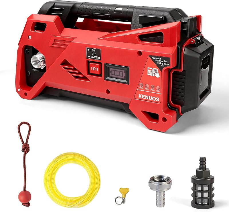 Cordless Water Transfer Pump Battery Operated Compatible with Milwaukee 18V-20V Battery (Tool Only),9.6GPM,75FT Max Head,Portable Transfer Pump for Pool Draining,Garden,Basement Drainage
