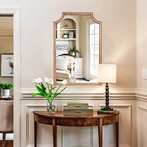 Vista 329 de WallBeyond Espejos de baño de madera para montar en la pared, espejos de pared con marco de madera rústica de 16 x 20 pulgadas, espejos de pared