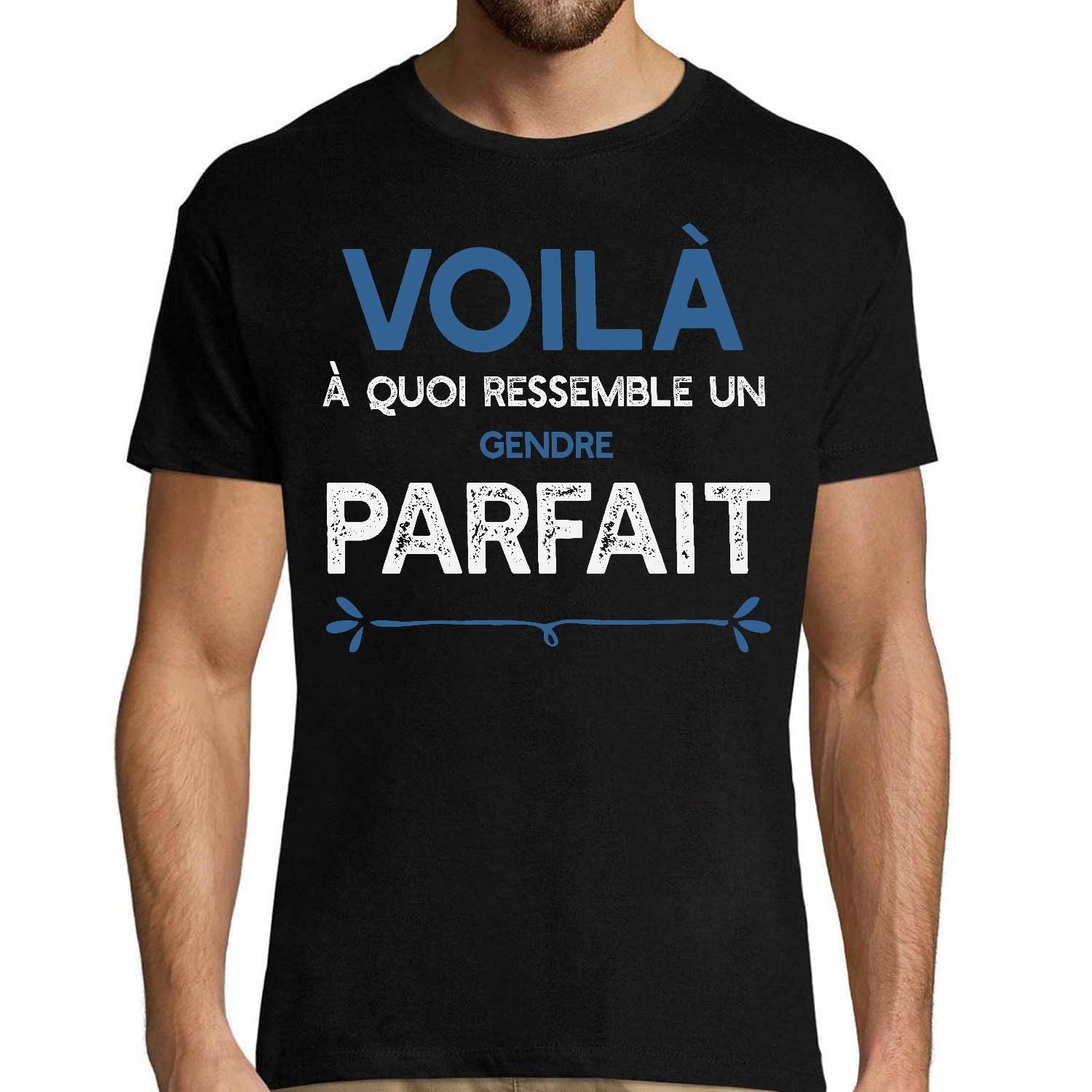 T-shirt homme à quoi ressemble gendre humour en coton imprimé en France - 8