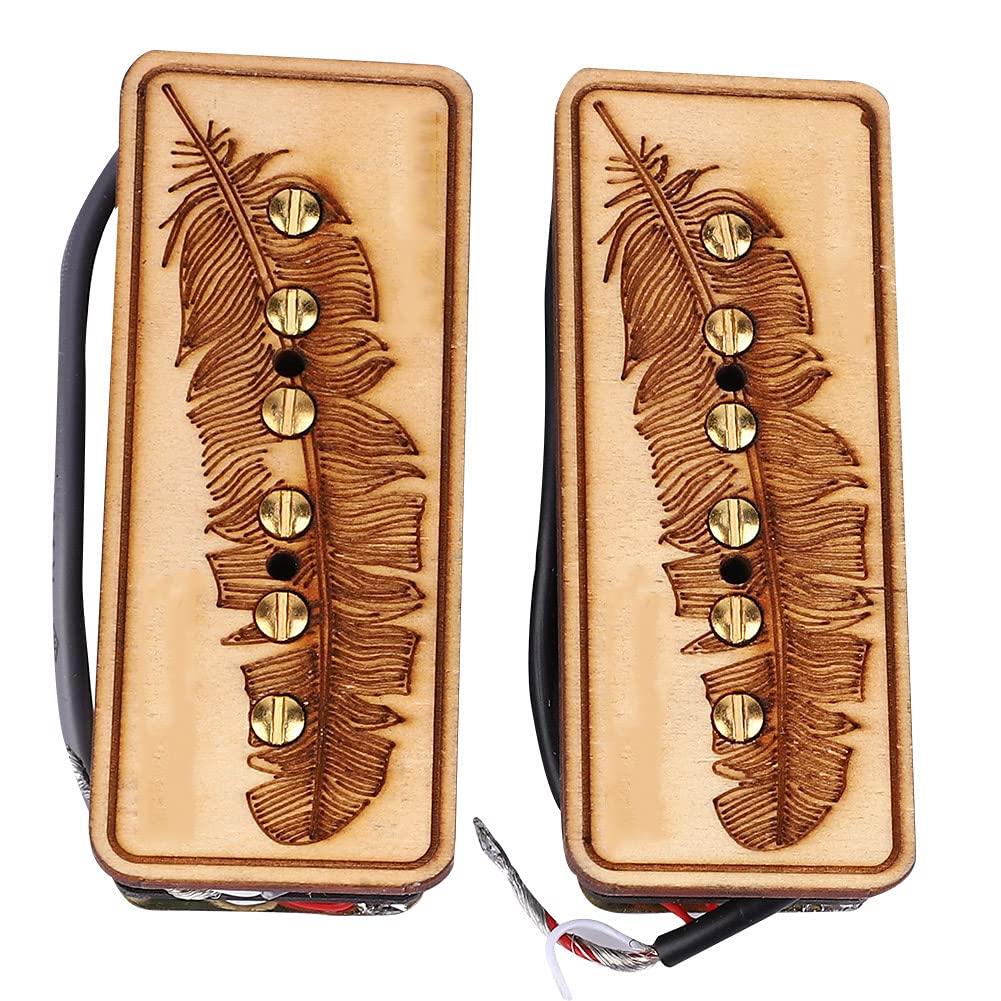 GMB213 Pickup per chitarra elettrica Materiale plastico Design di circuiti elettronici di precisione Pickup al manico a ponte Feather Wood SS per musicisti jazz Uscita tono morbido