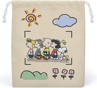 Amazon Danesi スヌーピー 巾着袋 中 給食袋 ギフトバッグ 小物入れ コップ袋 こども お弁当 保育園 男の子 女の子 おしゃれ かわいい キャラクター バッグ スーツケース