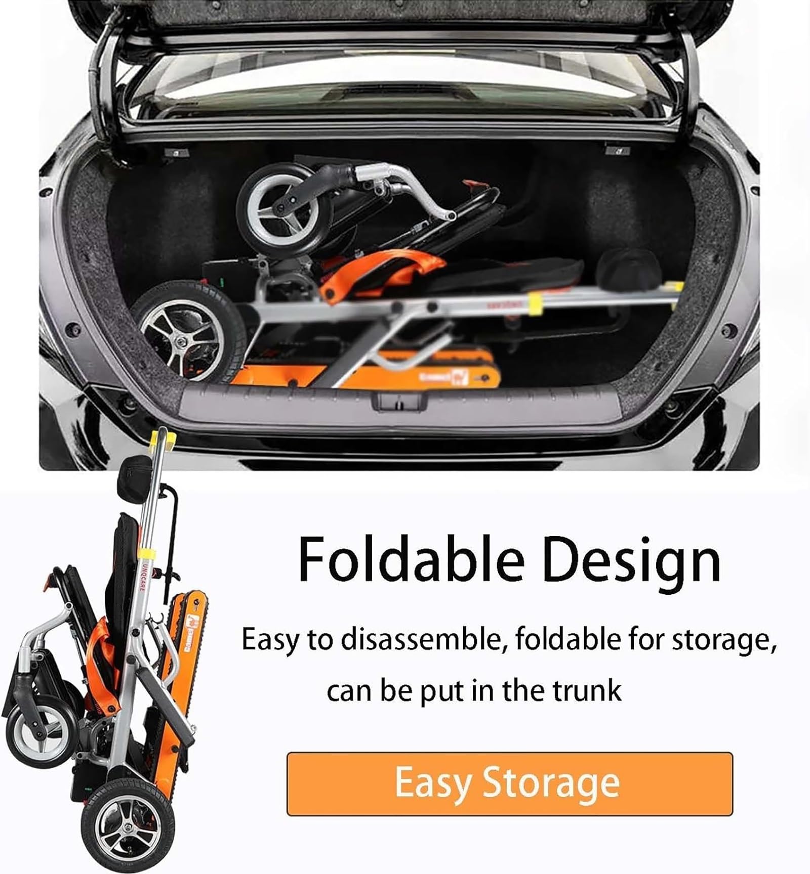 Montascale Elettrico cingolato, Sedia a rotelle elettrica, montascale Mobile, montascale cingolato/Smart con Pannello di Controllo/su/Giù, per Anziani con disabilità
