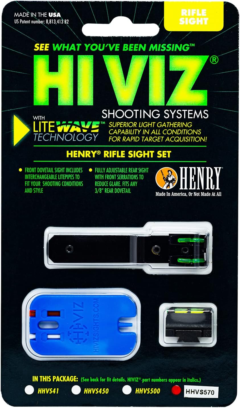 HIVIZ HHVS570 Sight Systems, Litewave Front and Rear Sight Combo, Henry Rifle Models H009CC, H010,CC,AW,WL, H012C, CR,M,MR : Sports & Outdoors