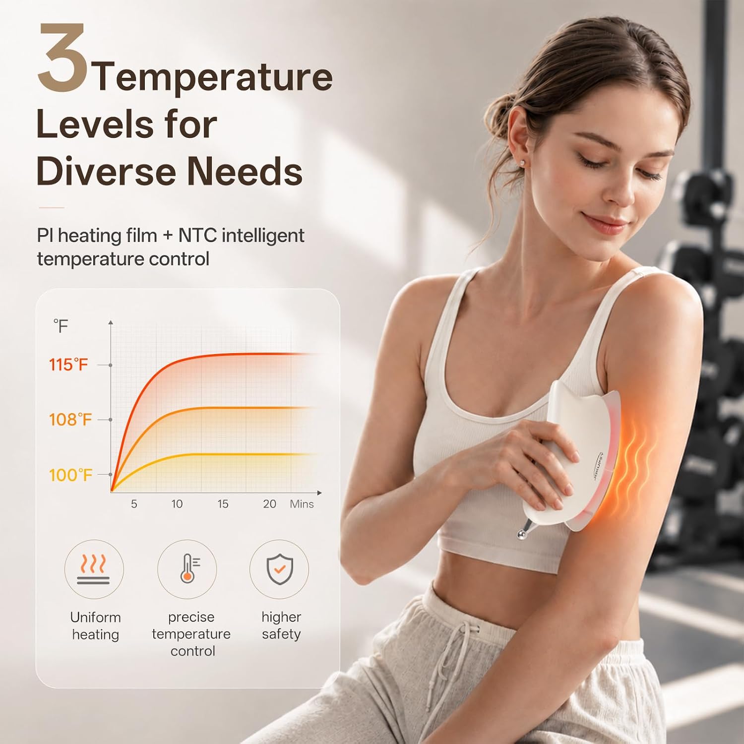 Electric Muscle Scraper with 3 Heating & 3 Vibration Levels,Body Gua Sha Massage Tool for Deep Tissue,Ideal Gifts for Family, Athletes & Office Workers