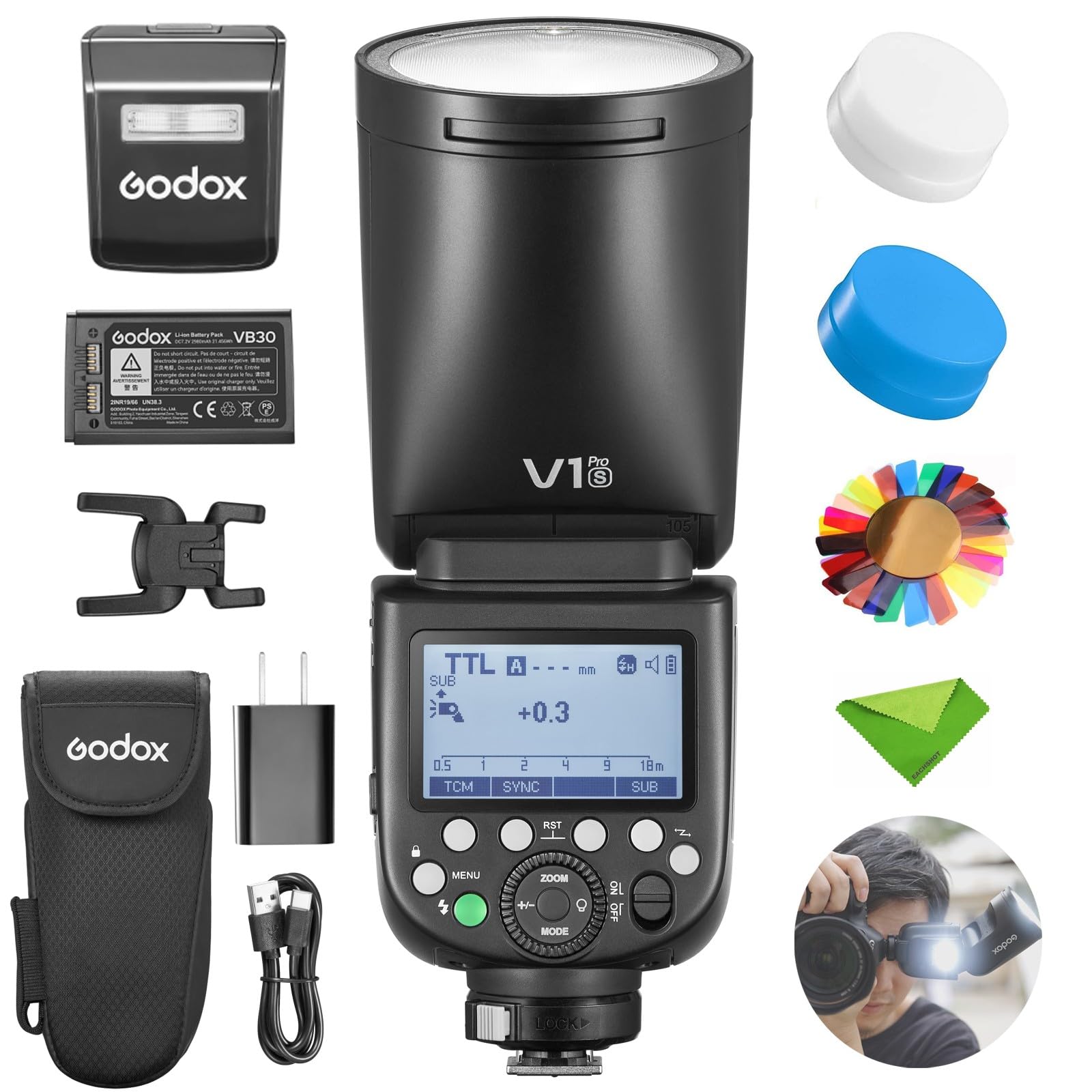 Amazon | 【Godox正規代理】Godox V1Pro-S TTL フラッシュ 