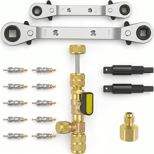 Valve Core Disassembler Installation Tool And Hvac Service Wrench Kit, Hvac Main