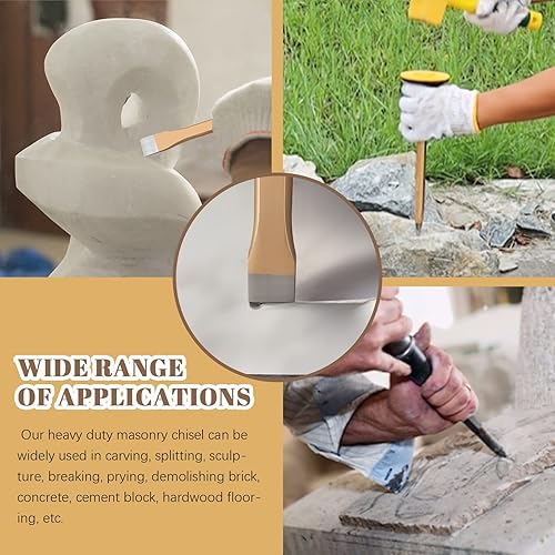 Miniatura 7 de Juego de 6 herramientas de geología, martillo de roca y cincel de masón, un par de guantes, gafas de seguridad, lupa de silbato y joyeros,