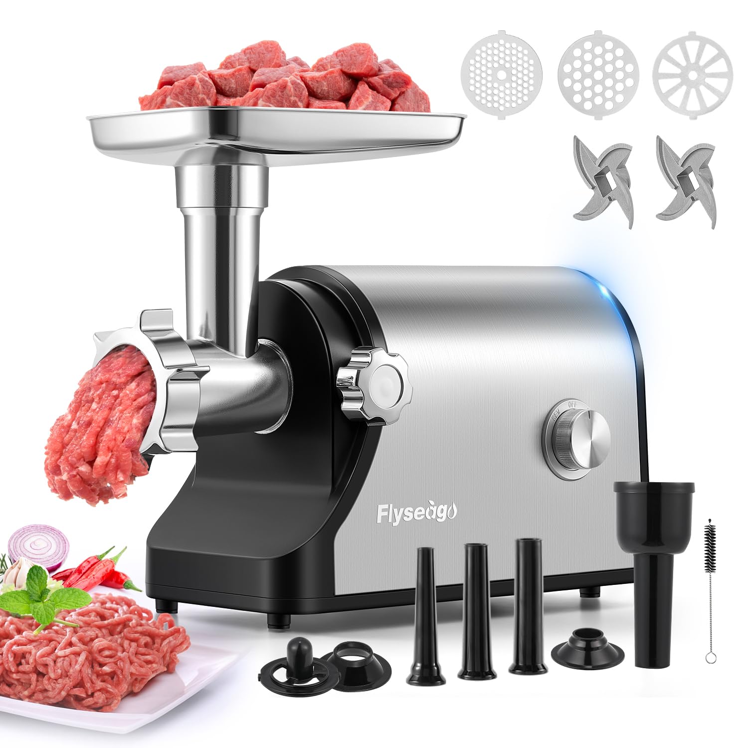 Amazon.com: Flyseago Electric Meat Grinder 3200W Heavy Duty Commercial ...
