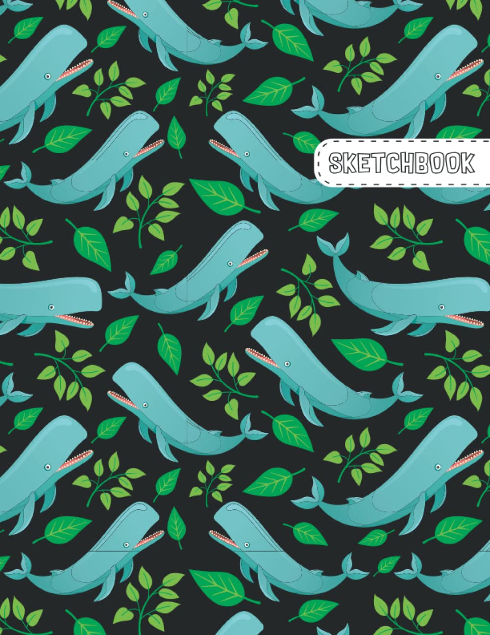 Sperm Whale Sketchbook: Cute Art Sperm Whale Sketchbook Blank Paper Journal for Drawing, Writing, Sketching, Wide Papers 8.5 X 11,100 Pages