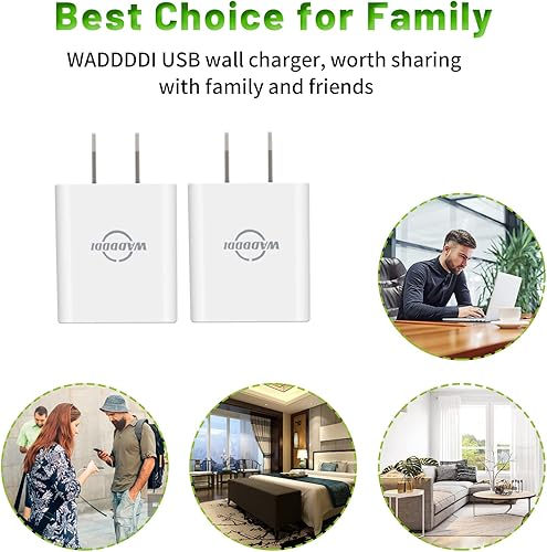 Miniatura 7 de Cargador USB A de 1A5 V, enchufe de pared USB de un solo puerto, enchufe de pared de 5 W, adaptador de corriente de viaje portátil de ladrillo,