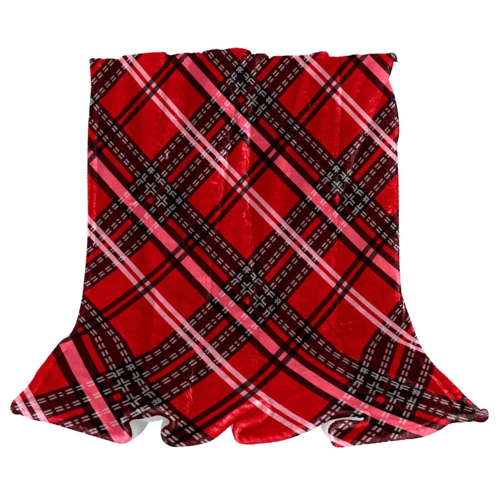 Plaid noir rouge rétro pour des soirées cocooning en famille