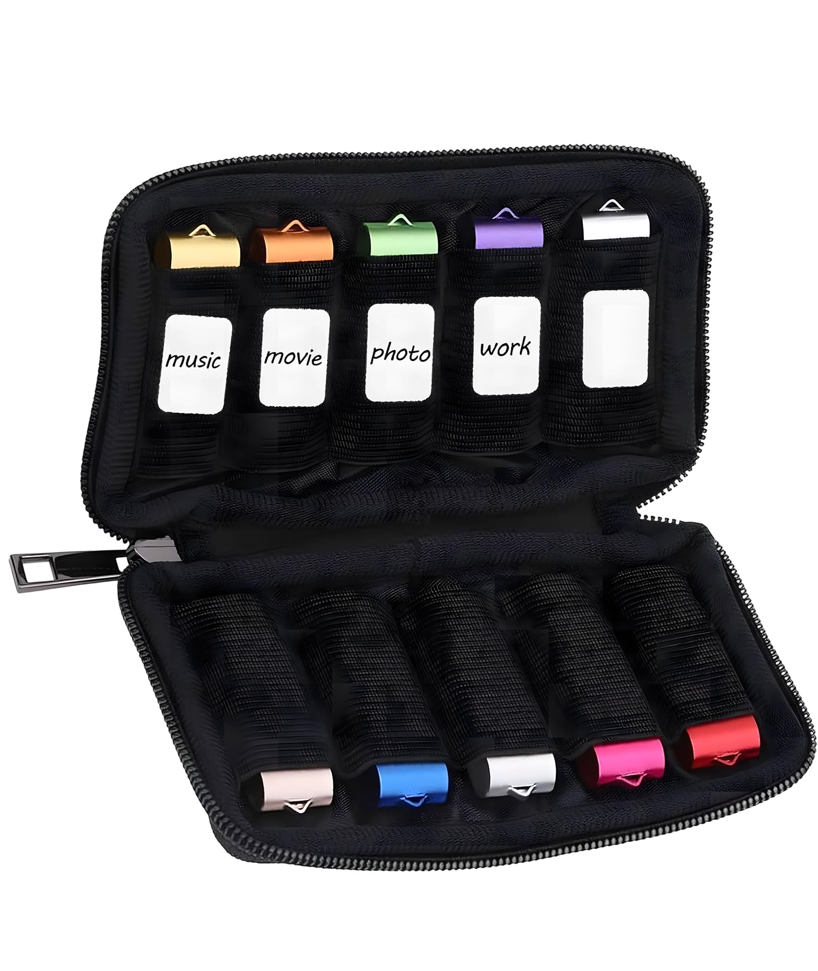 10-Slot USB Case, USB Pendrive Box Flash Drive Storage Organizer for Tech Professionals, Students, Travelers, Compact Holder Case for Accessories and Workspace Organization-image-47