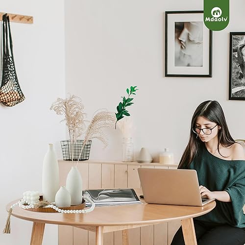 Miniatura 5 de Juego de jarrones blancos para decoración de granja, decoración bohemia para cocina, isla, sala de estar, oficina, mesa, chimenea, decoración de