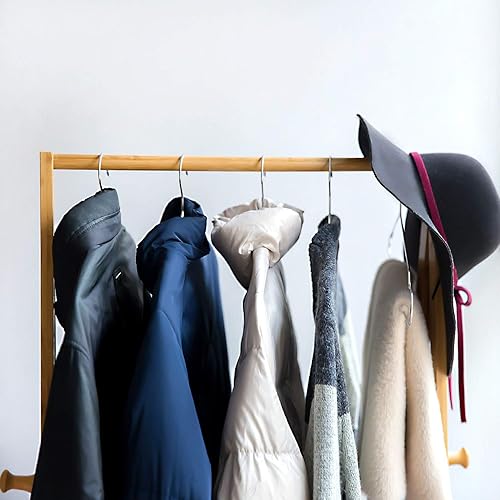 Miniatura 7 de Paquete de 50 perchas de alambre de 16.6 pulgadas para ropa, alambre de acero inoxidable resistente, colgador de ropa de metal de 0.126 in de grosor