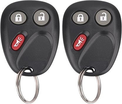 Vurkcy Keyless Entry Remote Key Fob Compatible with Chevy Tahoe Suburban Silverado Avalanche, GMC Sierra Yukon, Cadillac Escalade, Hummer H2 2003 2004 2005 2006, Replacement for LHJ011 Pack of 2