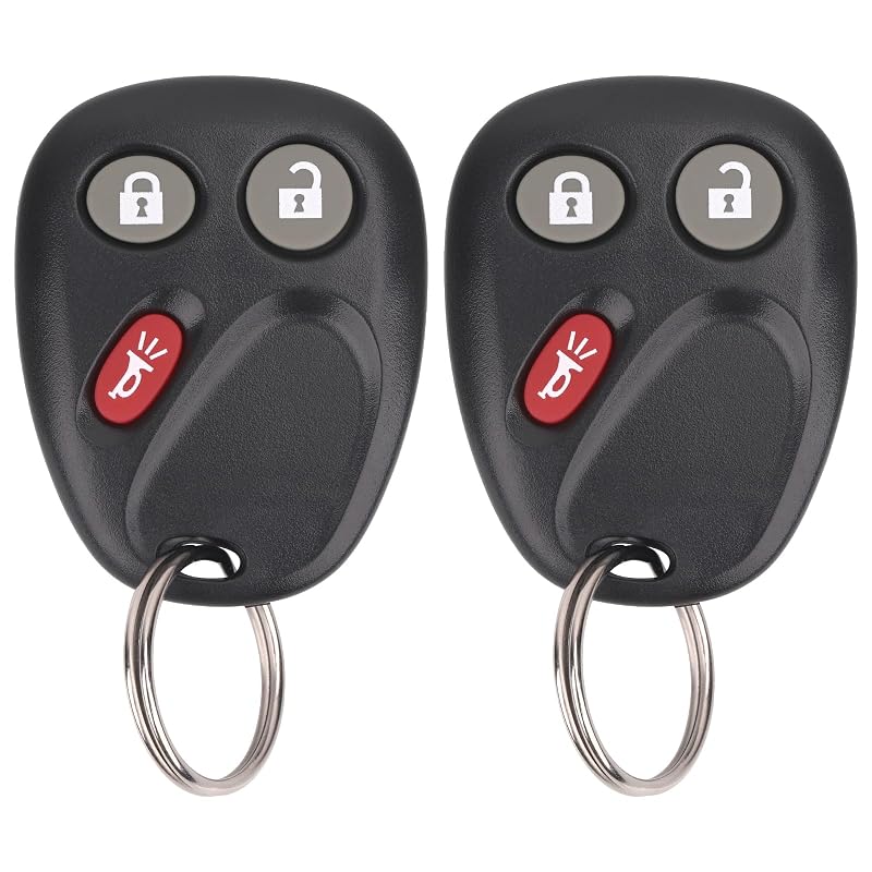 Controle remoto keyless para chaveiro automotivo Vurkcy LHJ011 compatível com Chevrolet, GMC, Cadillac, Hummer, Pontiac e Saturn, conjunto com 2