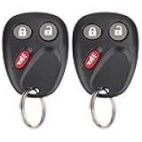 Keyless Entry Remote Key Fob Compatible with Chevy Tahoe Suburban Silverado Avalanche, GMC Sierra Yukon, Cadillac Escalade, Hummer H2 2003 2004 2005 2006, Replacement for LHJ011 (Pack of 2)