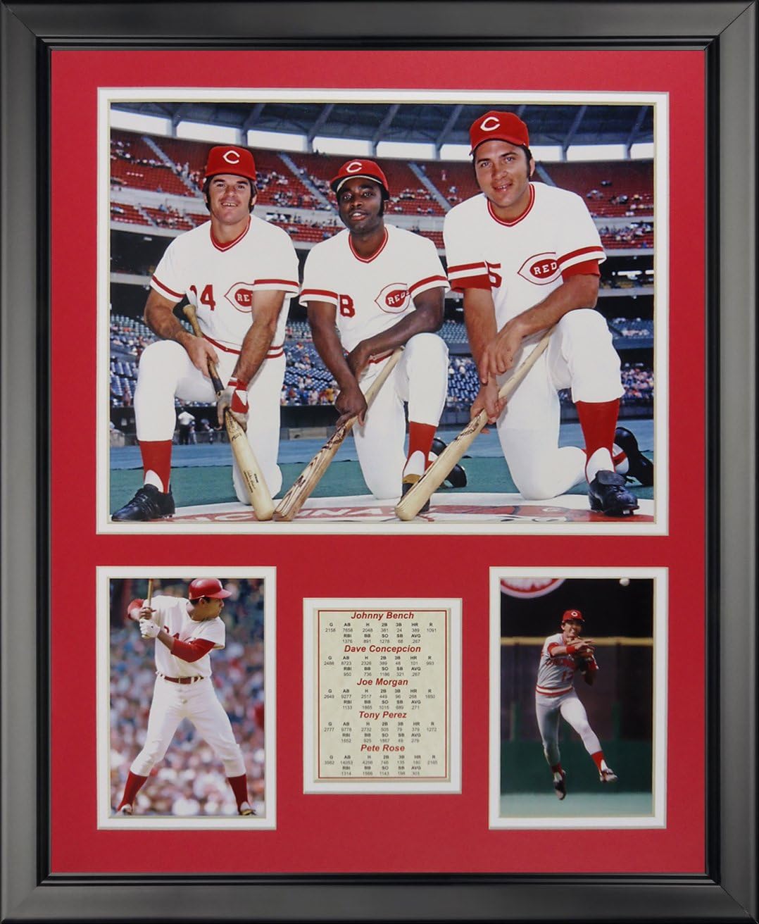 Legends Never Die Cincinnati Reds - The Big Red Machine Framed Photo Collage, 16" x 20", (19712U)