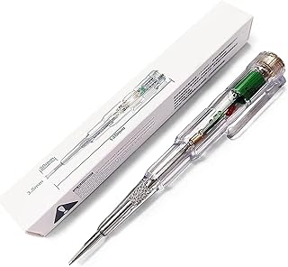 Non Contact Voltage Tester Outlet Tester Pen Christmas Light Electrical Tester Circuit Live/Null Wire Breaker Finder Voltage Detector with Dual Range AC 12-250V/70-1000V Alarm and Flashligh