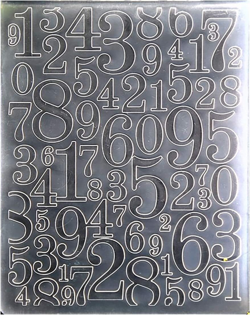 Kwan Crafts Numbers 0-9 Plastic Embossing Folders for Card Making Scrapbooking and Other Paper Crafts