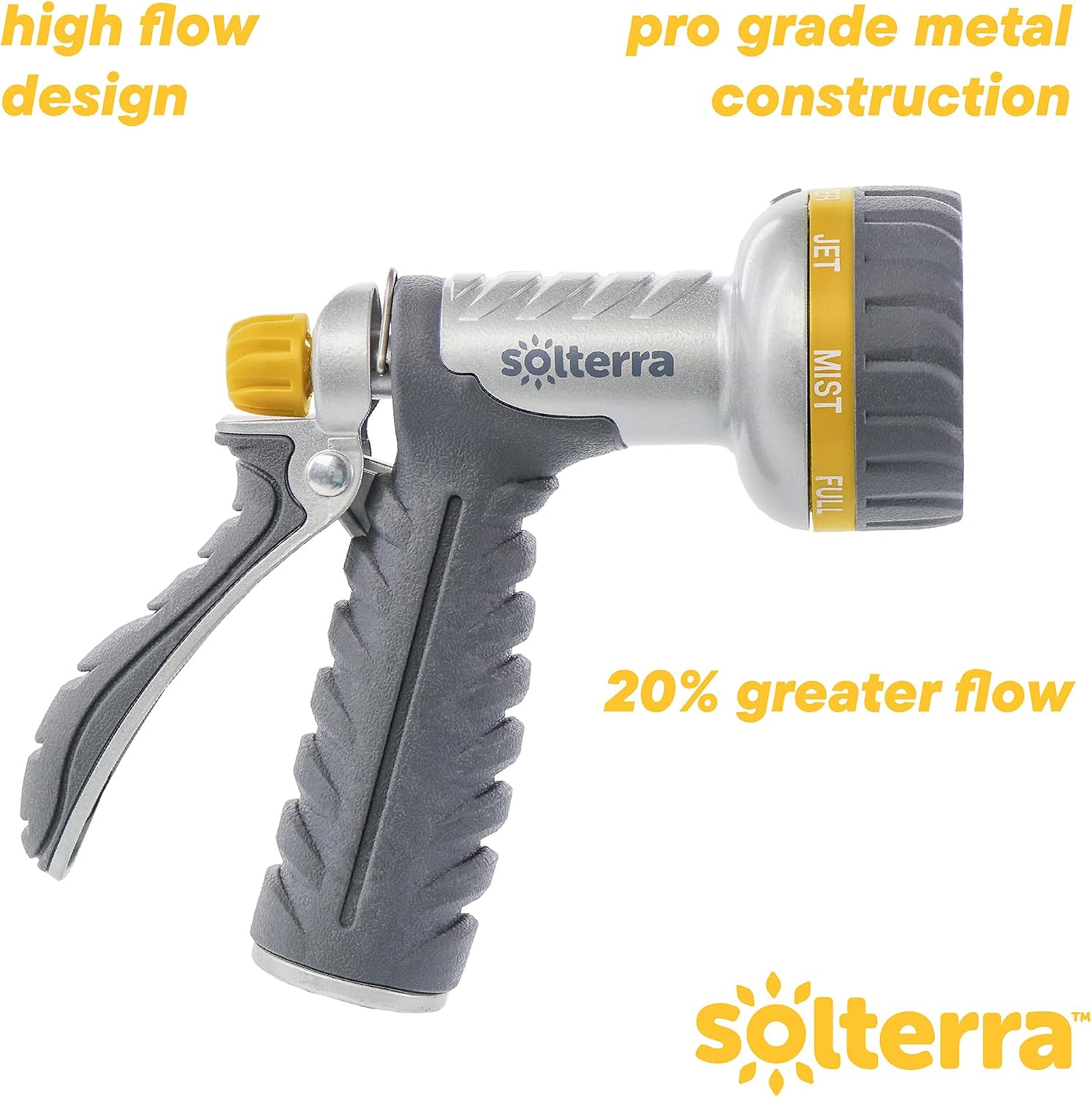 Solterra 8-Pattern Garden Hose Nozzle with Rear Trigger image 3