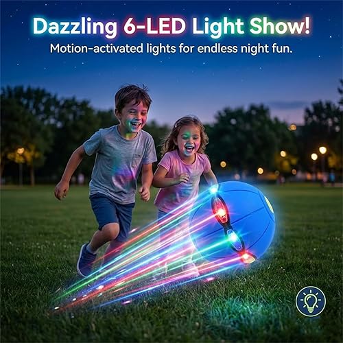 Miniatura 3 de Bola mágica, bola mágica que rebota, bolas mágicas hinchables, nueva forma mágica 2026 de doble forma intercambiable con 6 luces para la interacción
