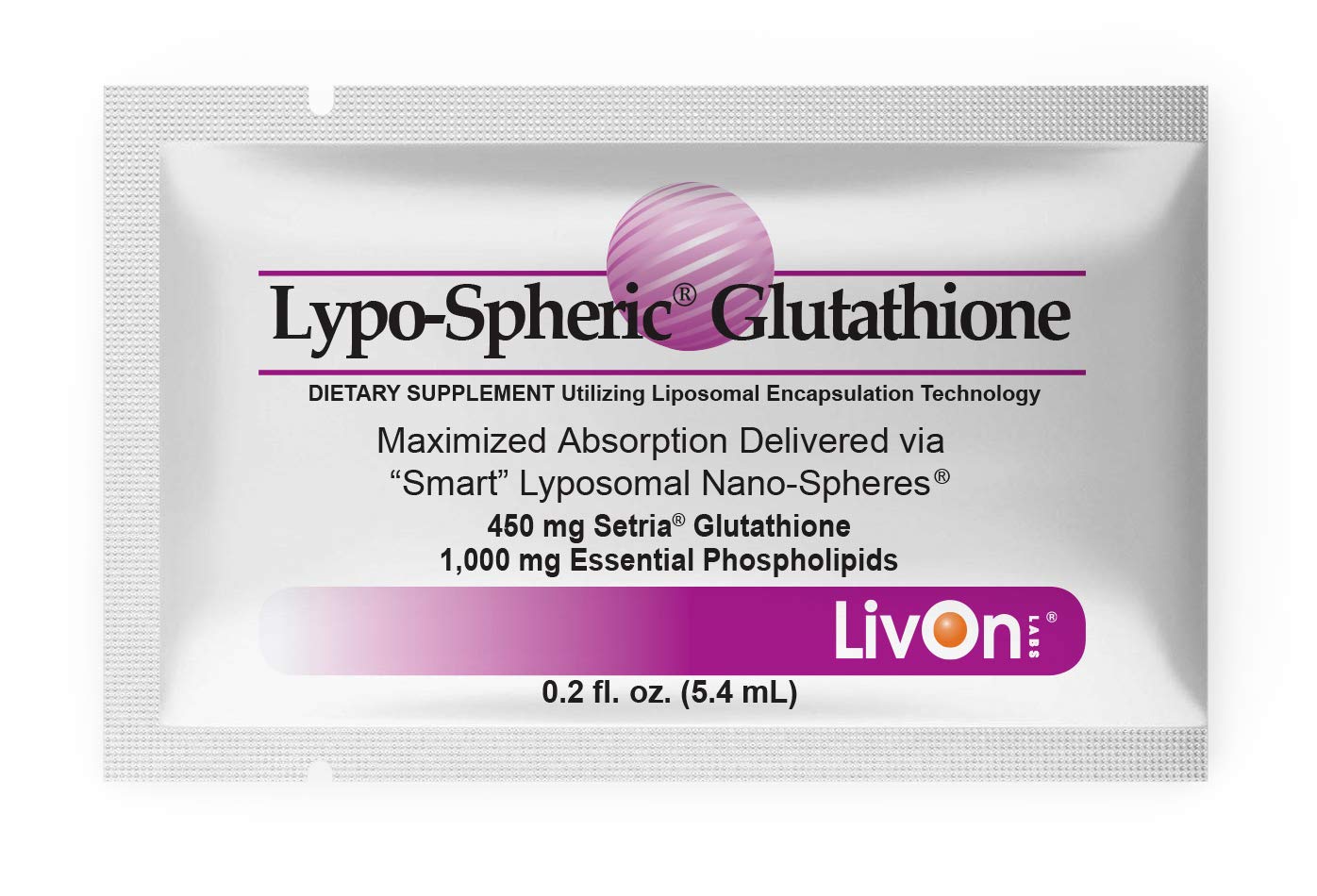 LivOn Laboratories Lypo-Spheric Glutathione 30 Packets 