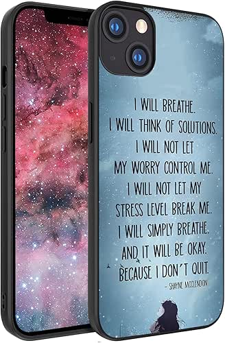I Will Think of Solutions Inspirational Quotes Rubber Phone Case