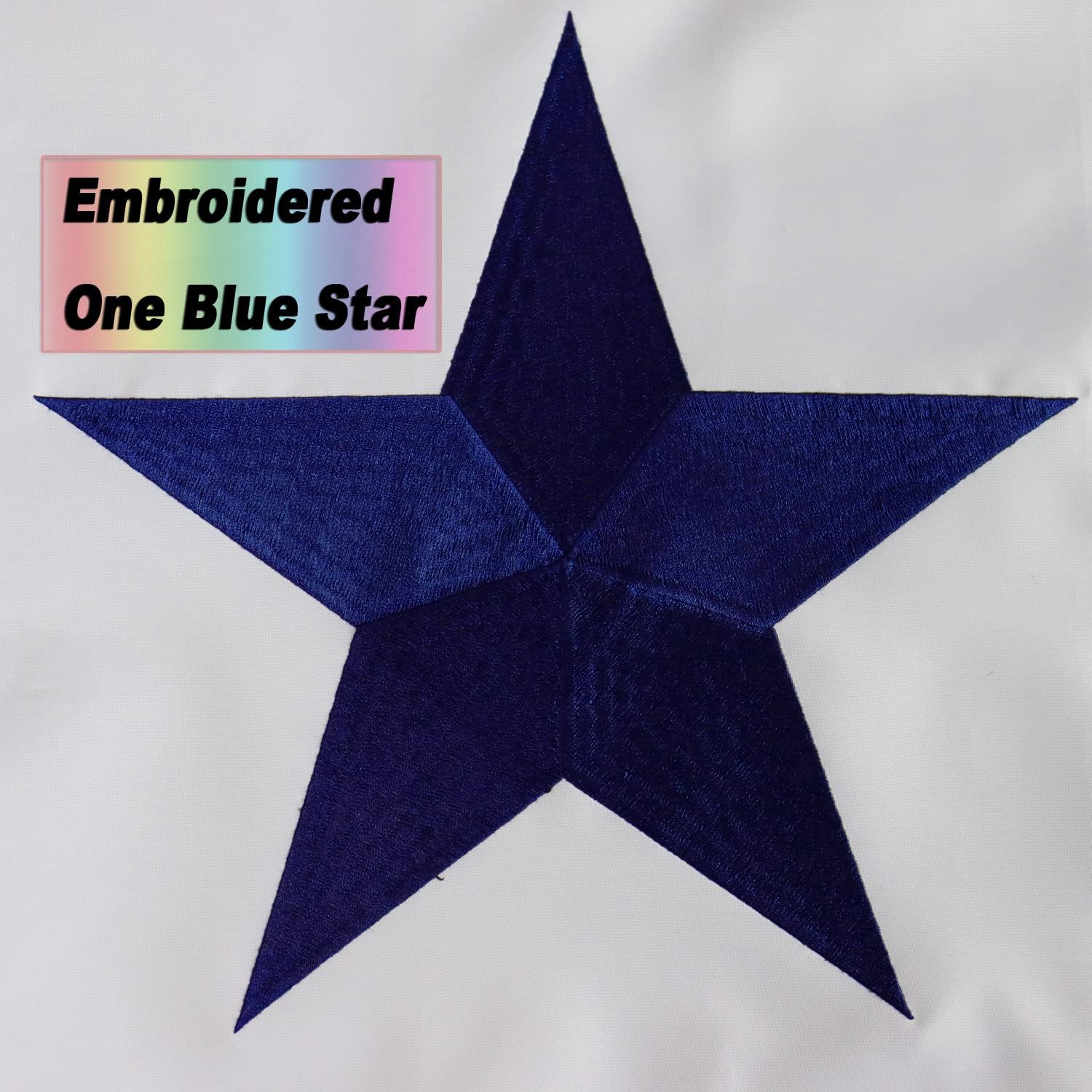 Heavy Duty USA Family Member On Service Flag Embroidered One Blue Star 3x5 Ft-Longest Lasting Oxford Nylon 210D | Army Navy Marine Corps USA Family Military Decoration Gift Yard House Banner - Image 3