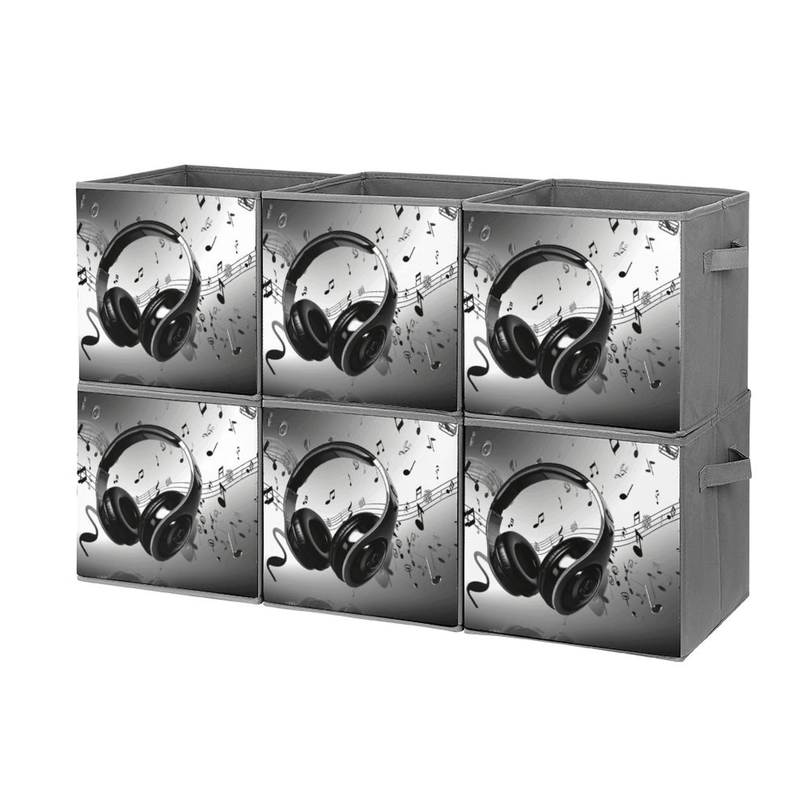 Boîtes de rangement pliables pour vêtements et musique en tissu