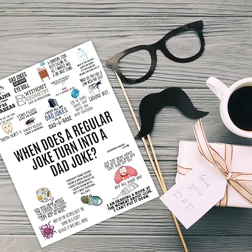 Miniatura 5 de Andaz Press Tarjeta divertida jumbo para el día del padre de 8.5 x 11 pulgadas con sobre, variedad de bromas de papá, regalo del día del padre para