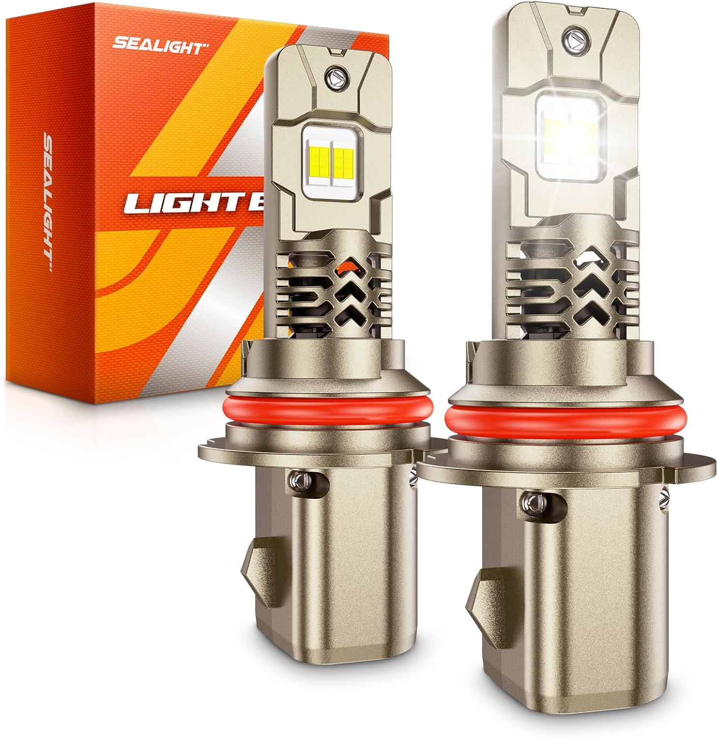SEALIGHT 9007/HB5 LED Bulbs 2025 1:1 Real Design, 900% Super Bright L2S 9007 Bulbs, 6500K Cool White, 20 Year+ Extended Lifespan, 1:1 Halogen Size Wireless, 3 Min Plug and Play, Pack of 2