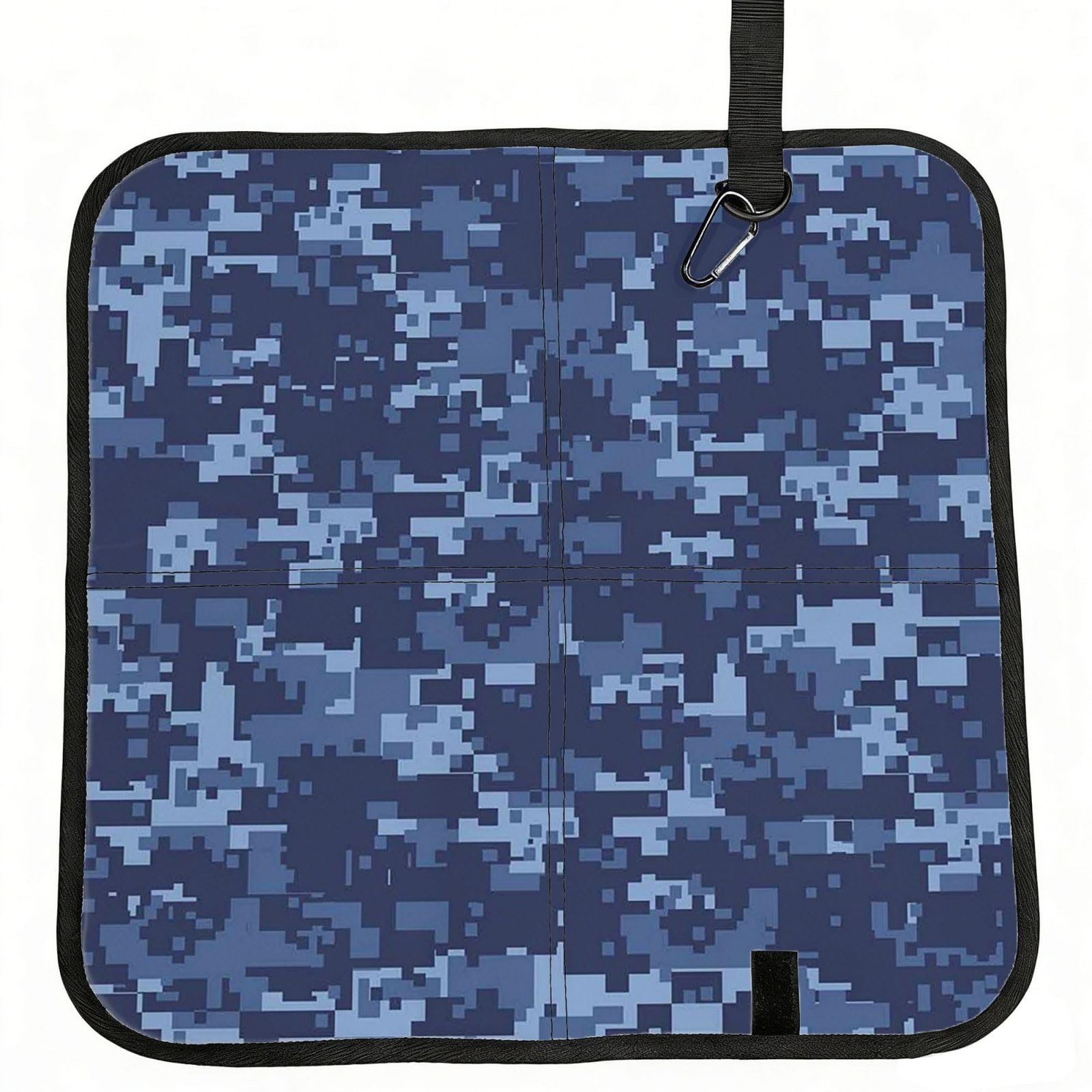 ERCgad Blue Camouflage Pattern Print Foldable Seat Cushion Portable Chair Pad Lightweight Travel Outdoor Office Home
