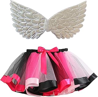 Faldas de ballet para niñas, disfraz de lazo, patchwork, color tul, falda de baile, alas de dos piezas, conjunto de trajes para ropa, pantalones de bebé S