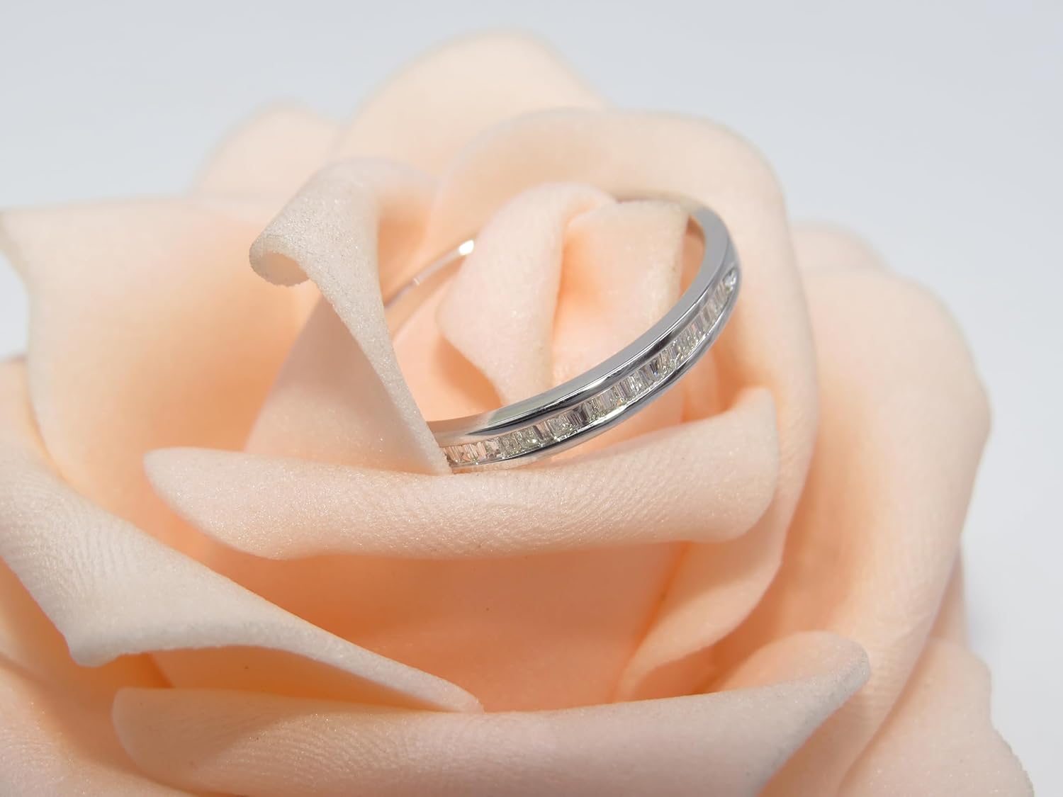 Dazzlingrock Collection 0.15 Carat Sterling Silver Baguette White Diamond Women Anniversary Wedding Band, Size 6