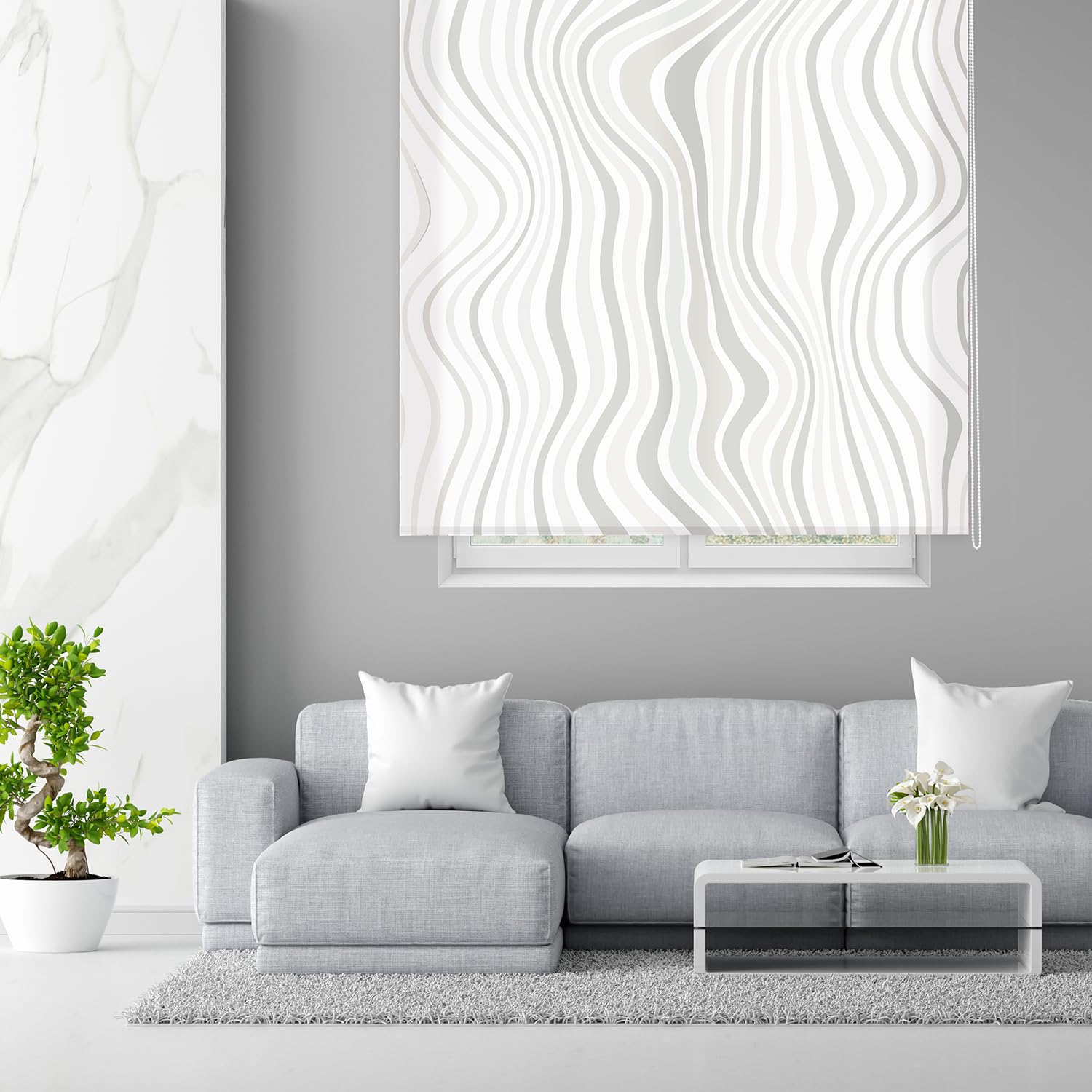 Blindecor Digital | Estor Enrollable Translúcido Estampado |Familia Estampados| Modelo E-Atenas | 130 x 180 cm (Ancho por Alto) Tamaño de la Tela 126 x 175 cm | Estores para Ventanas