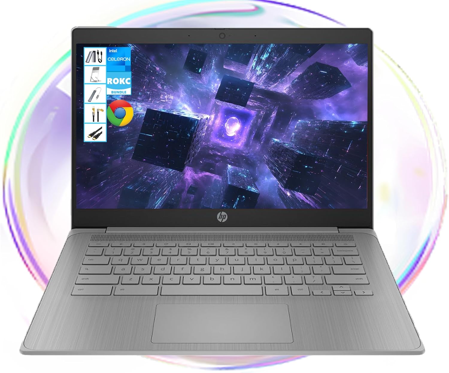 HP Chromebook 11-Inch Laptop, Intel Celeron N3060 Processor, 2 GB SDRAM, 16 GB eMMC Storage, Chrome OS (11-v000nr, Ash Gray)