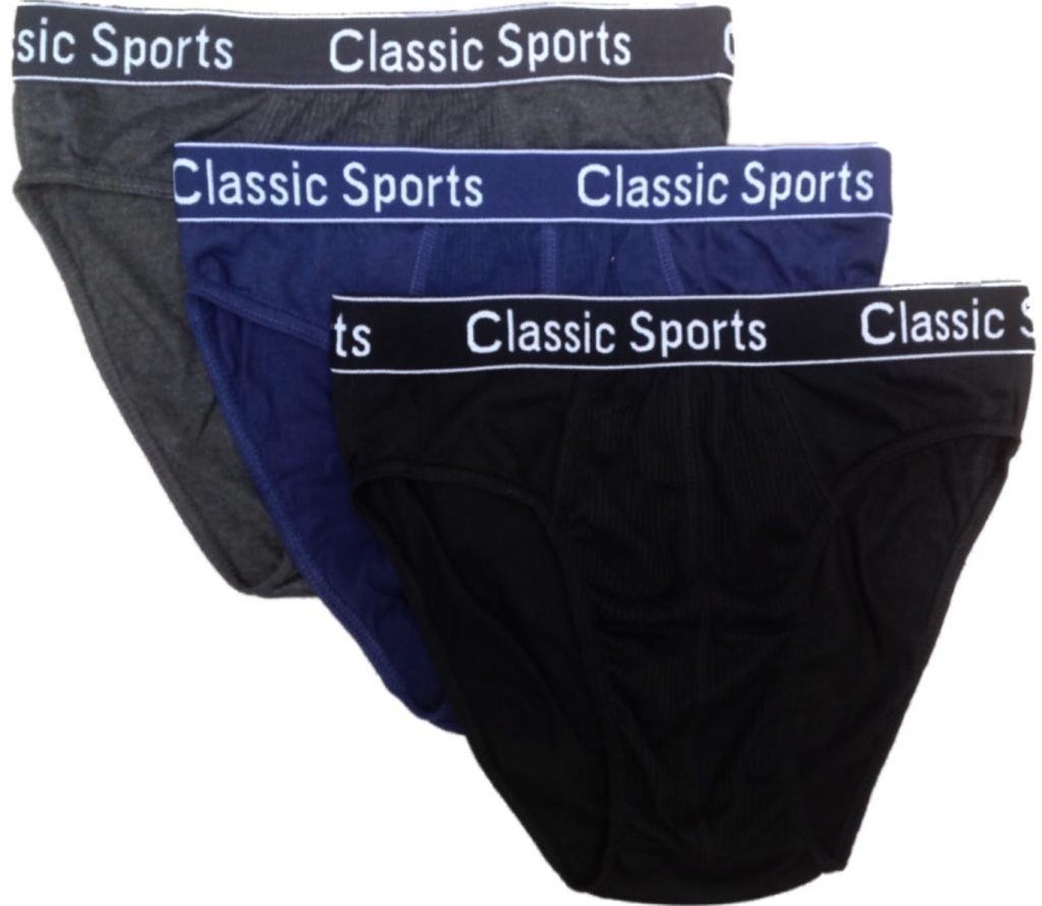 3 Pairs of Mens Designer Classic Sports Traditional Hipster Briefs Pants - Available in Sizes Small/Medium/Large/X Large/XX Large (XX Large (Waist 44-47"))